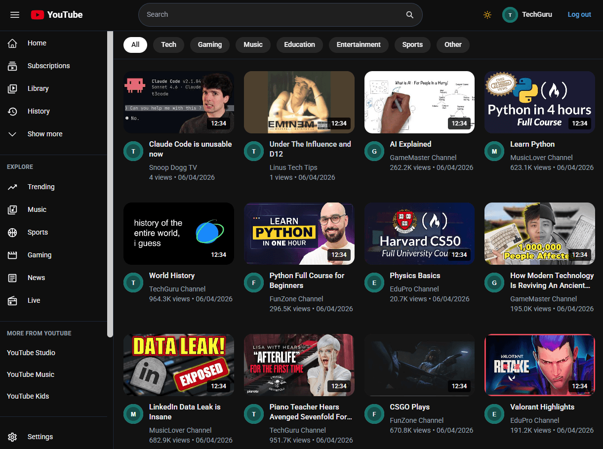Youtube Clone